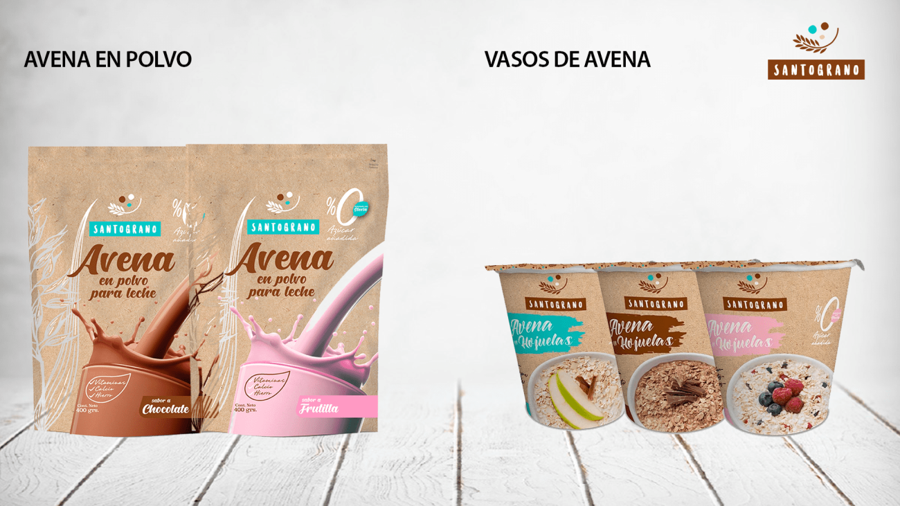 avena polvo y vaso